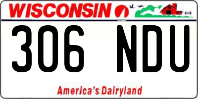 WI license plate 306NDU