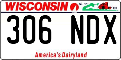 WI license plate 306NDX