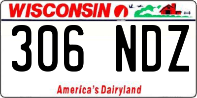 WI license plate 306NDZ