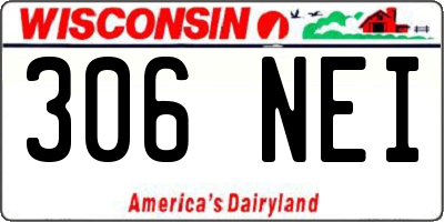 WI license plate 306NEI