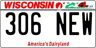 WI license plate 306NEW