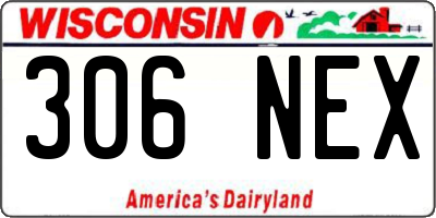 WI license plate 306NEX