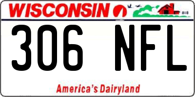 WI license plate 306NFL