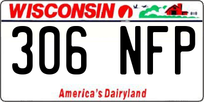 WI license plate 306NFP