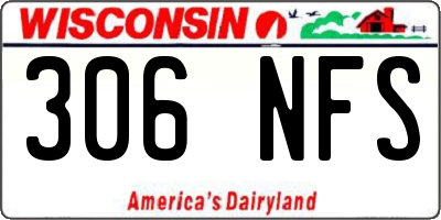 WI license plate 306NFS