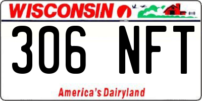 WI license plate 306NFT