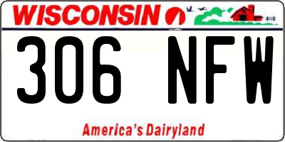 WI license plate 306NFW