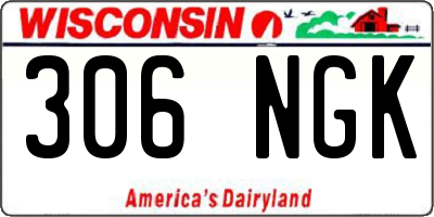 WI license plate 306NGK