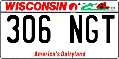 WI license plate 306NGT