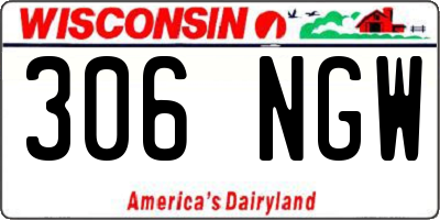 WI license plate 306NGW