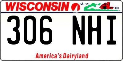 WI license plate 306NHI