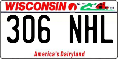 WI license plate 306NHL