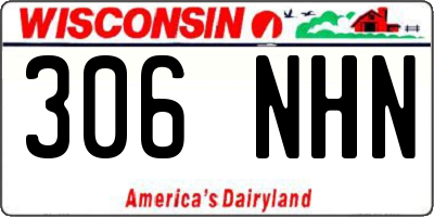 WI license plate 306NHN