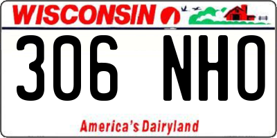WI license plate 306NHO