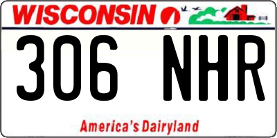 WI license plate 306NHR