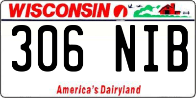 WI license plate 306NIB