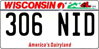 WI license plate 306NID