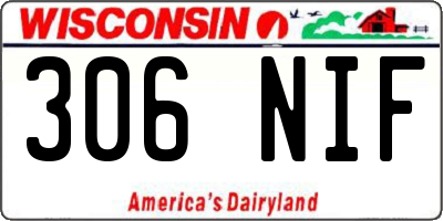 WI license plate 306NIF