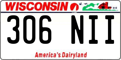 WI license plate 306NII