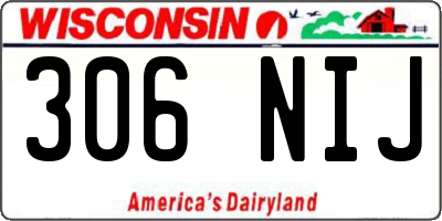 WI license plate 306NIJ