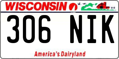 WI license plate 306NIK