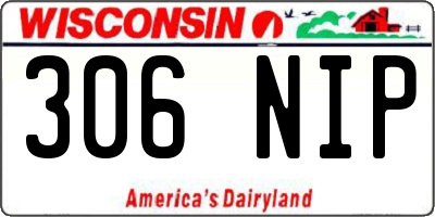 WI license plate 306NIP