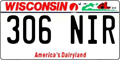 WI license plate 306NIR