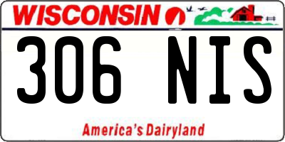 WI license plate 306NIS