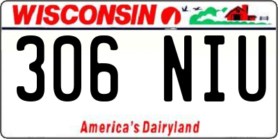 WI license plate 306NIU