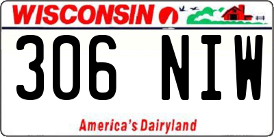 WI license plate 306NIW