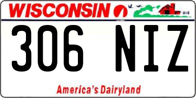 WI license plate 306NIZ