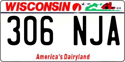 WI license plate 306NJA