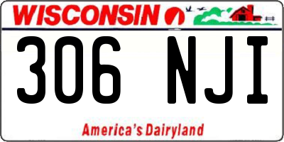 WI license plate 306NJI