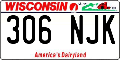 WI license plate 306NJK