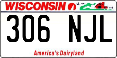 WI license plate 306NJL