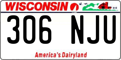WI license plate 306NJU