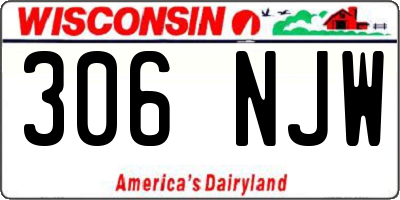 WI license plate 306NJW