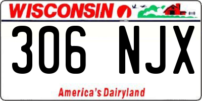 WI license plate 306NJX