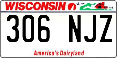 WI license plate 306NJZ