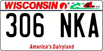 WI license plate 306NKA