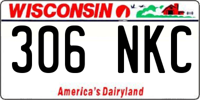 WI license plate 306NKC
