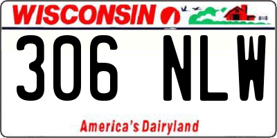 WI license plate 306NLW