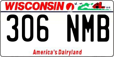 WI license plate 306NMB