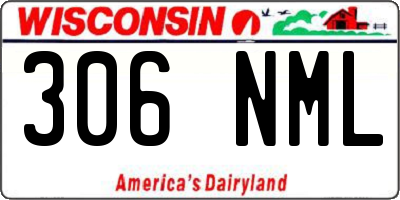 WI license plate 306NML