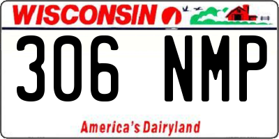 WI license plate 306NMP