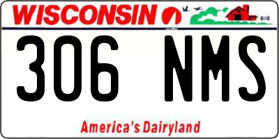 WI license plate 306NMS