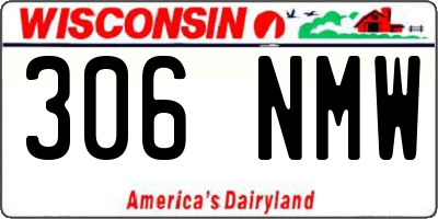 WI license plate 306NMW