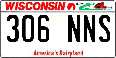 WI license plate 306NNS