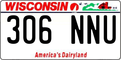 WI license plate 306NNU