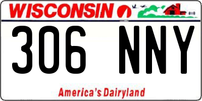 WI license plate 306NNY